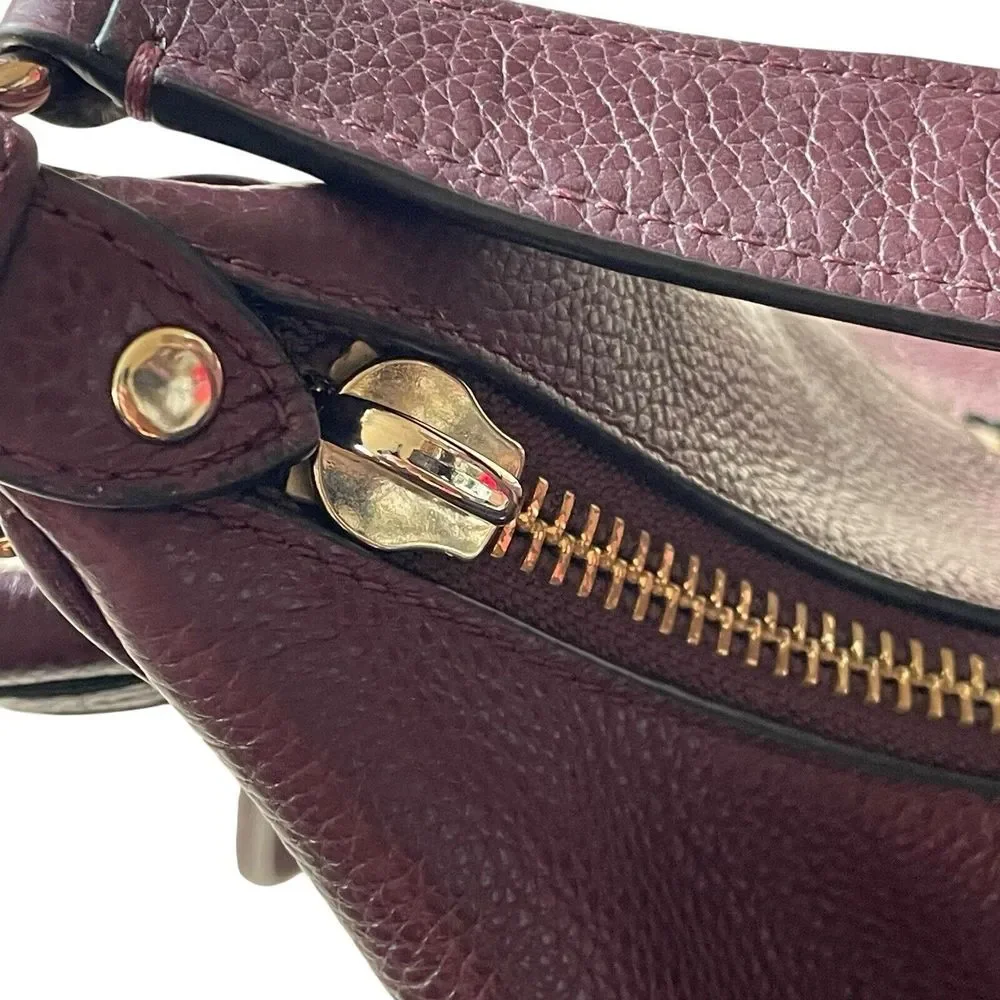 COACH F38259 LEATHER‎ HARLEY HOBO SHOULDER BAG Oxblood Burgundy Color Crossbody